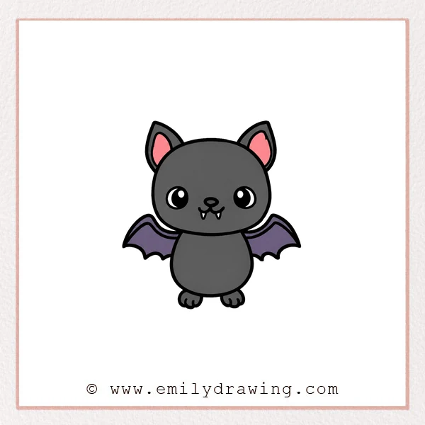 Preview of Cute Bat drawing