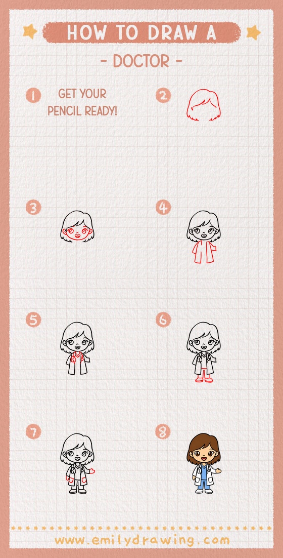 how to draw a doctor pinterest pin