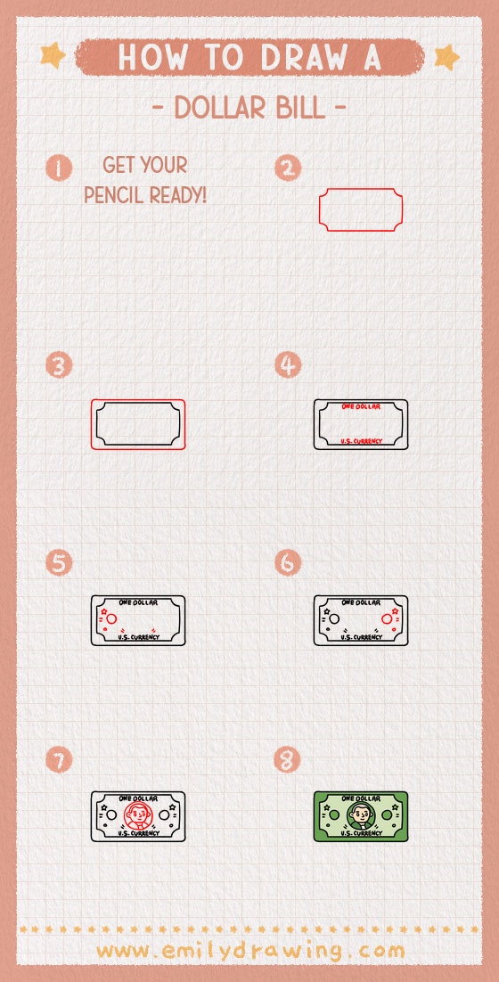 how to draw a dollar bill pinterest pin