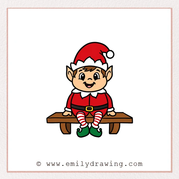 Preview of Elf On A Shelf drawing