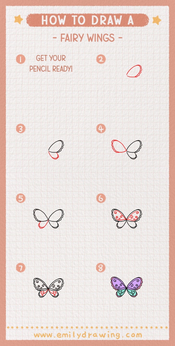 how to draw a fairy wings pinterest pin