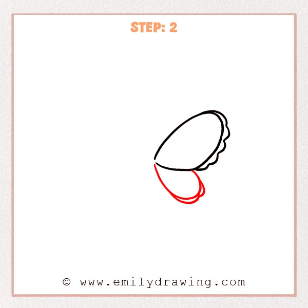 how to draw a fairy wings - Fairy wings Step 2 showing upper and lower sections on the right