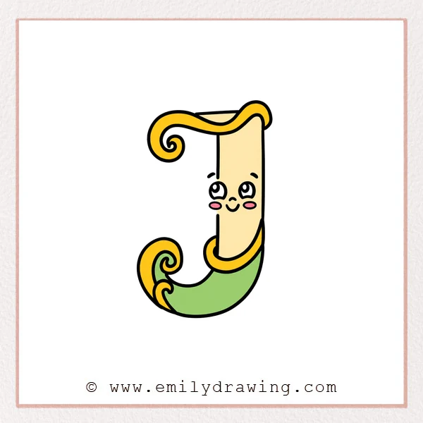 Preview of Fancy Letter J drawing
