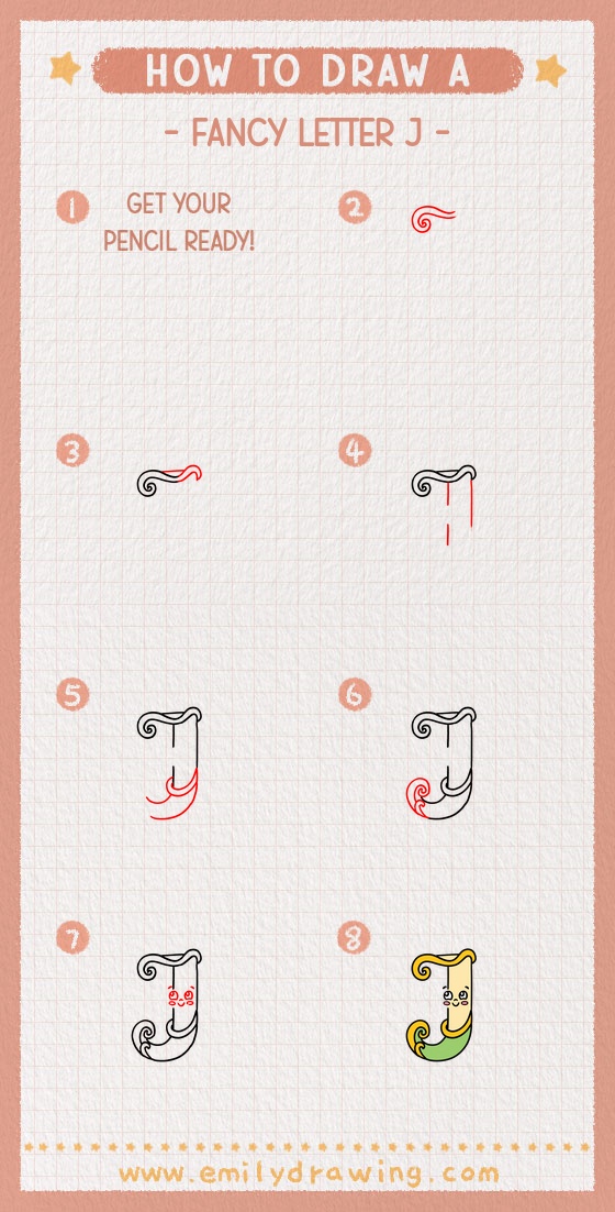 how to draw a fancy letter j pinterest pin