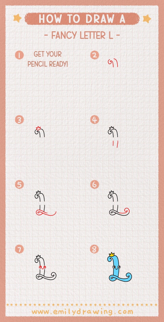 how to draw a fancy letter l pinterest pin
