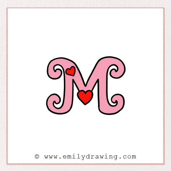 Preview of Fancy Letter M drawing