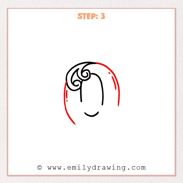 how to draw a fancy letter o - Fancy letter O Step 3 showing the rounded outer border with side highlights