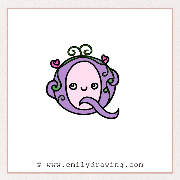 Preview of Fancy Letter Q drawing