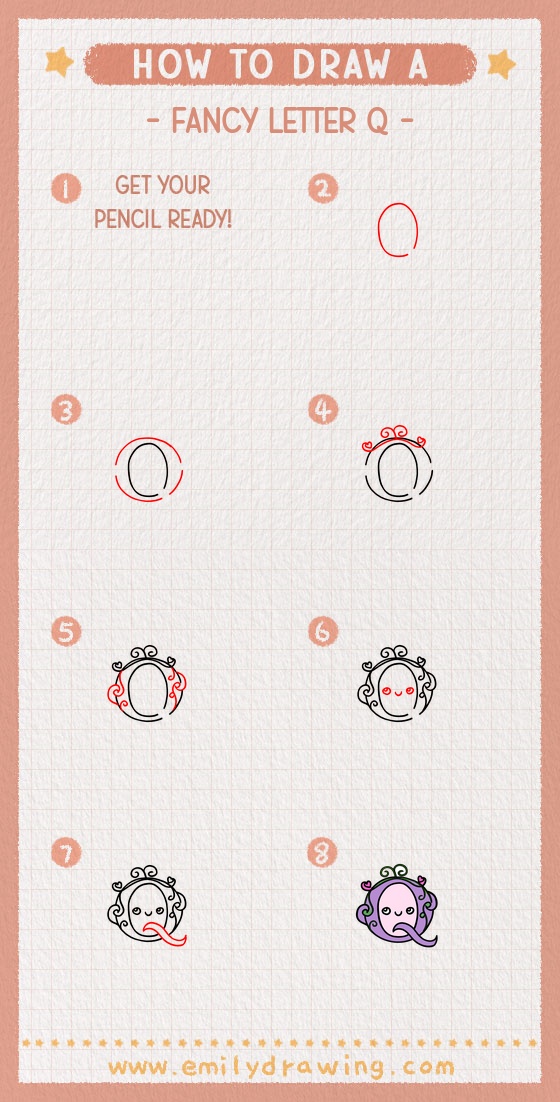 how to draw a fancy letter q pinterest pin
