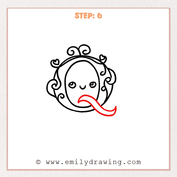 how to draw a fancy letter q - Fancy letter Q Step 6 showing a ribbon-like tail completing the decorative letter