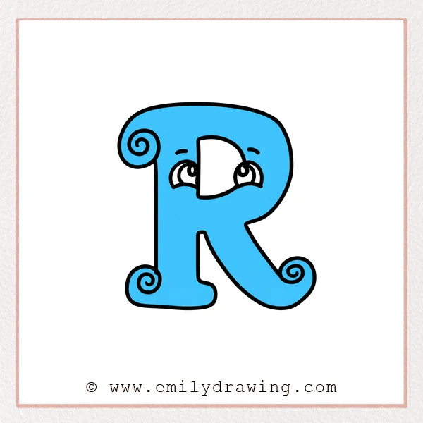Preview of Fancy Letter R drawing