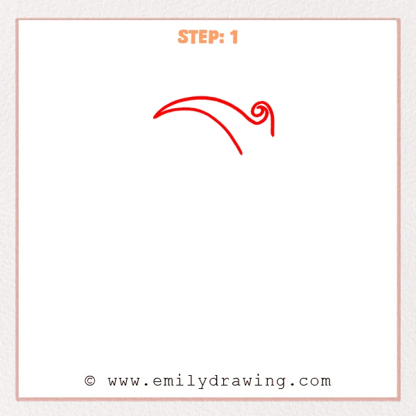how to draw a fancy letter s - Fancy letter S Step 1 showing a double upper curve with two spirals