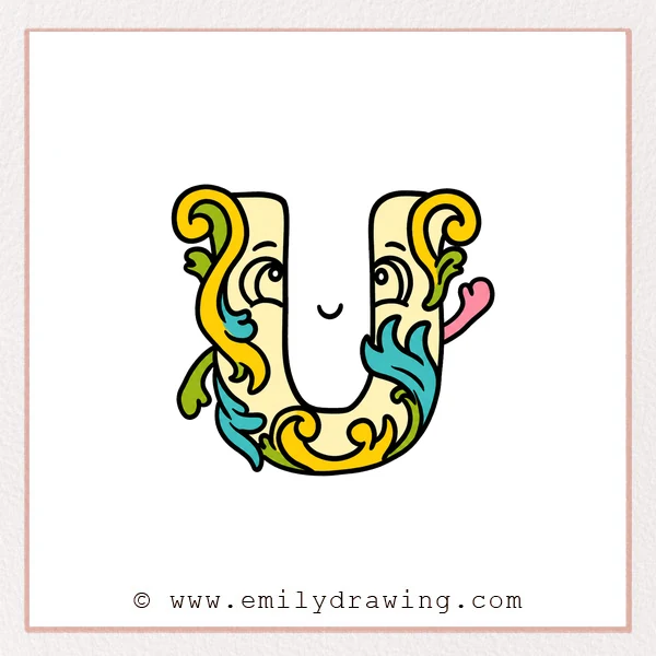 Preview of Fancy Letter U drawing
