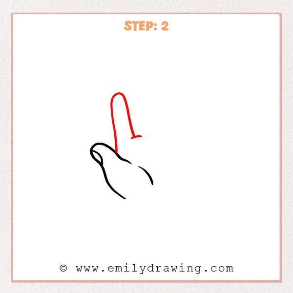 how to draw a fingers - Fingers drawing gains an upright index finger beside the thumb.