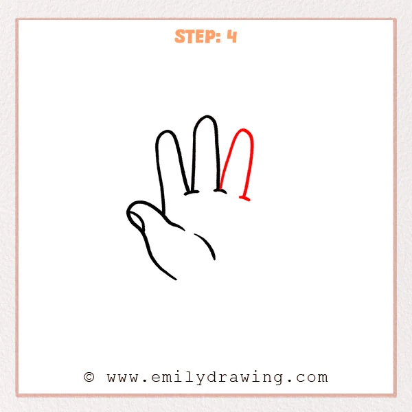 how to draw a fingers - Fingers drawing gains an outward-leaning ring finger and base crease.