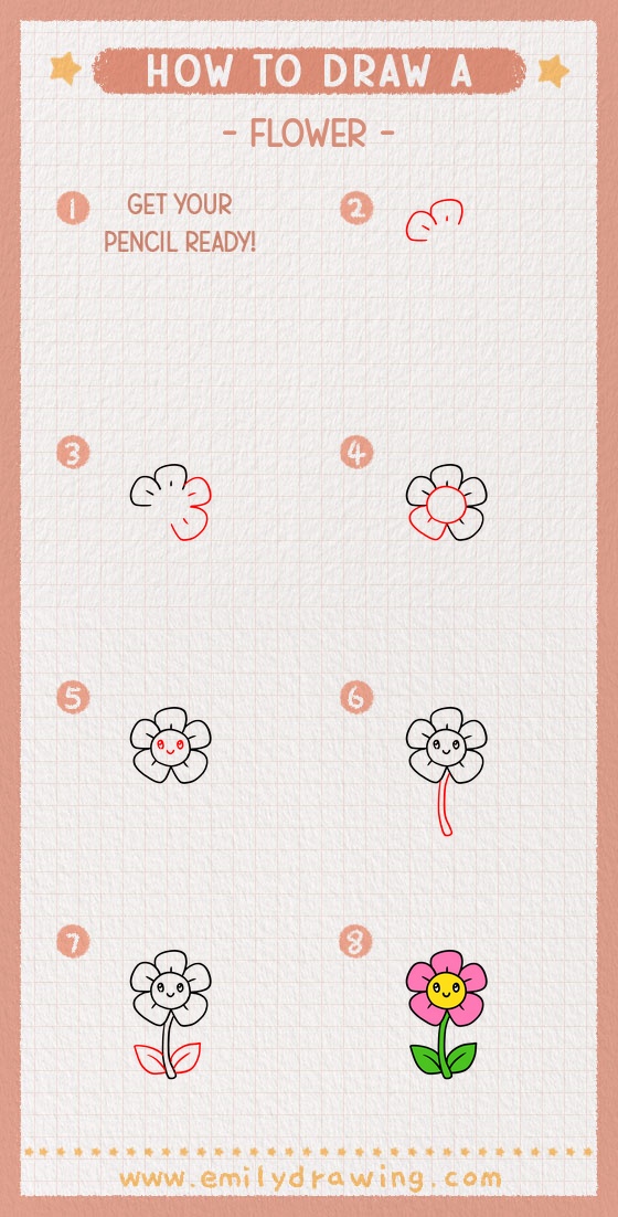 how to draw a flower pinterest pin
