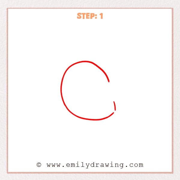 how to draw a flying bird - Flying bird begins with a rounded body and right-side gaps for its wing and tail.