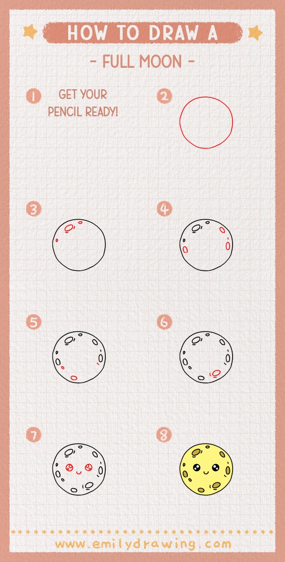 how to draw a full moon pinterest pin